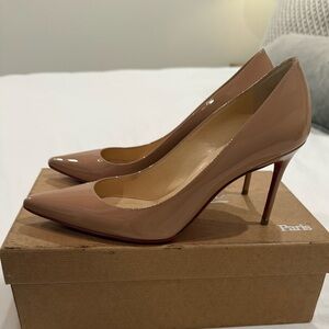 Christian Louboutin Nude Patent Leather Pumps